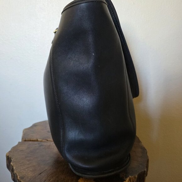 Vintage COACH LEGACY LARGE SHOPPER Black Leather Shoulder Bag Purse 9090 USA - Picture 14 of 16